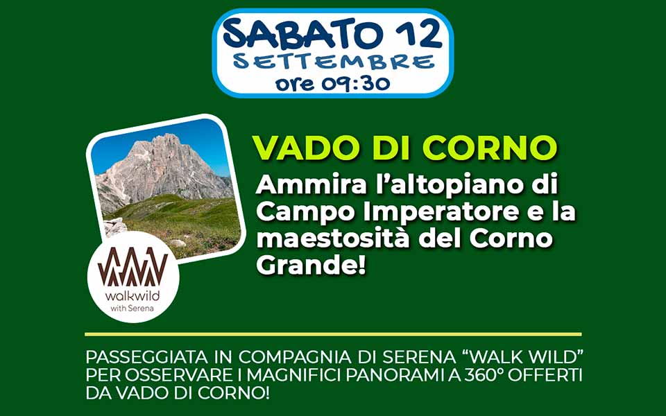 Vado di Corno: sabato 12 settembre una passeggiata panoramica a Campo Imperatore