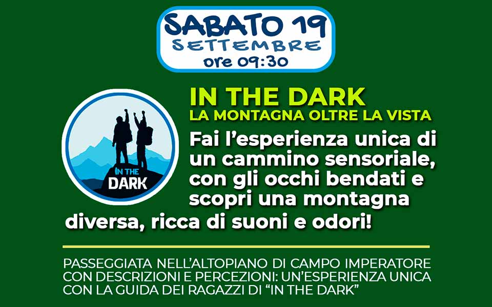 In The Dark: sabato 19 settembre una passeggiata sensoriale a Campo Imperatore